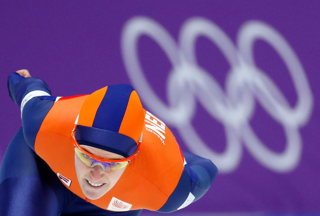 Ireen Wust of Netherlands competes during the women's 3,000 meters race